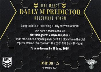 2024 NRL Traders Titanium - Dally M Predictor #DMP08 Storm Back